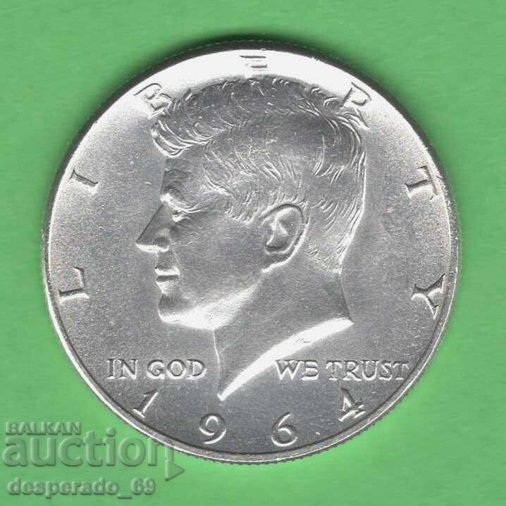 (¯`'•.¸ 1/2 dolar 1964 SUA UNC- ¸.•'´¯) (¯`'•.¸ 1/2 dolar 1964 SUA UNC- ¸.•'´¯)