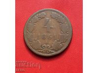 Austria-Ungaria - 4 creițari 1861 A