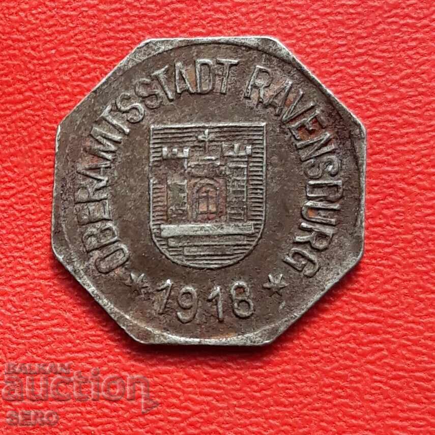 Германия-Баден-Вюртенберг-Равенсбург-5 пфенига 1918 с цена € 3.01 | 5.89 лв.