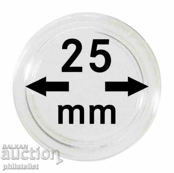 Lindner Coin Capsules - Pack of 10 - 25 mm /c