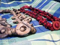 Old wooden necklaces