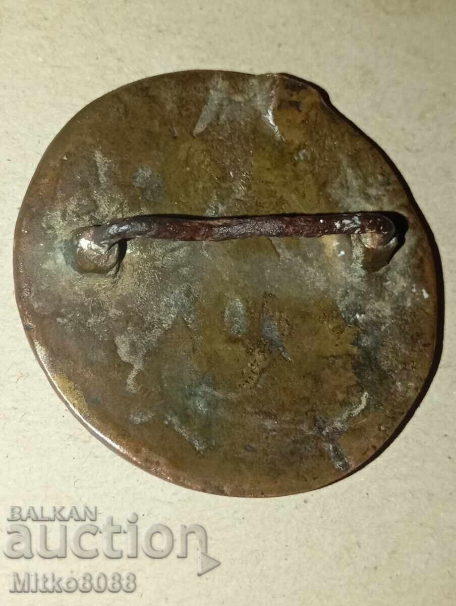 Rozetă masivă din bronz (aplicație) pentru harnașament de cal – 54 mm cu preț € 70.00 | 136.91 BGN