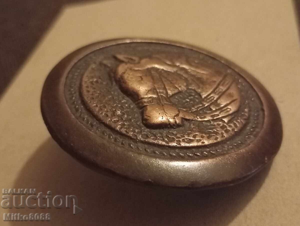 Licitație Rozetă masivă din bronz (aplicație) pentru harnașament de cal – 54 mm