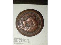 Μασίφ χάλκινη ροζέτα (εφαρμογή) για χαλινάρι αλόγου – 54 χιλ