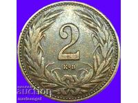 Унгария 2 филера 1909 бронз