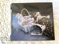 Inele de șervețel argintate noi, frumoase, din Anglia, 4 buc