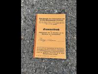 1939 German Nazi Insurance Policy Document with Stamps