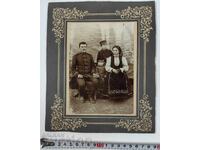 ВОЕНЕН НОСИЯ СЕМЕЙНА СТАРА СНИМКА КАРТОН БЪЛГАРИЯ