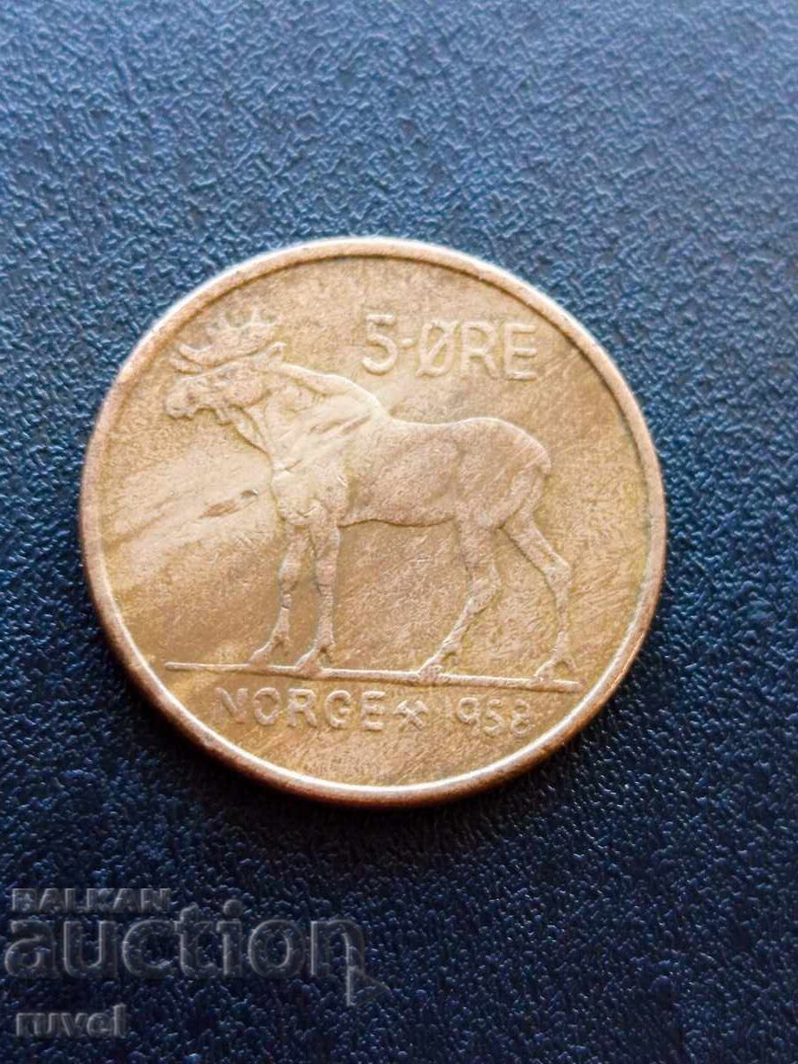 Norvegia 5 øre 1958