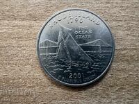 ΗΠΑ - 1/4 δολάριο (2001) - D - Ρόουντ Άιλαντ