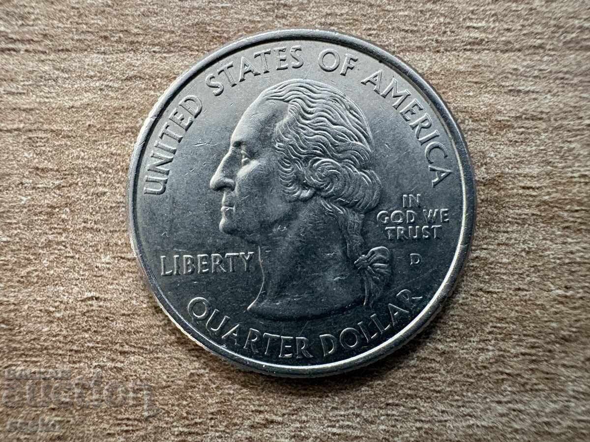 ΗΠΑ - 1/4 δολάριο (2002) - D - Ιντιάνα με τιμή € 0.55 | 1.08 BGN