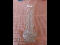 Ψηλό γυάλινο βάζο 20 εκ. με ανάγλυφο