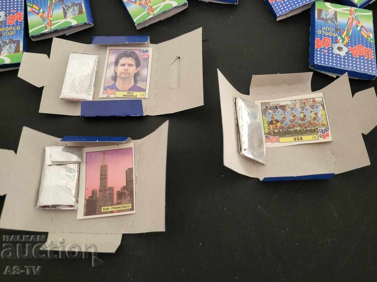 Collection of 35 chewing gums with USA 94 world cup pictures with price € 150.00 | 293.38 BGN