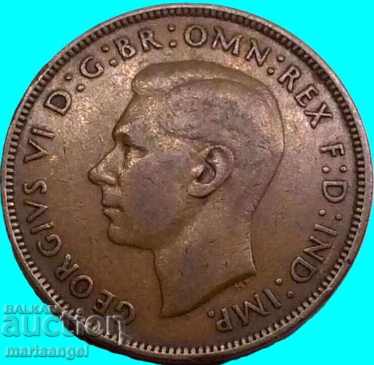 Auction  United Kingdom 1 Penny 1945 30mm George VI Bronze