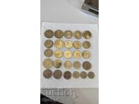 26 bucăți monede bulgare jubiliare socialiste, aproape toate noi