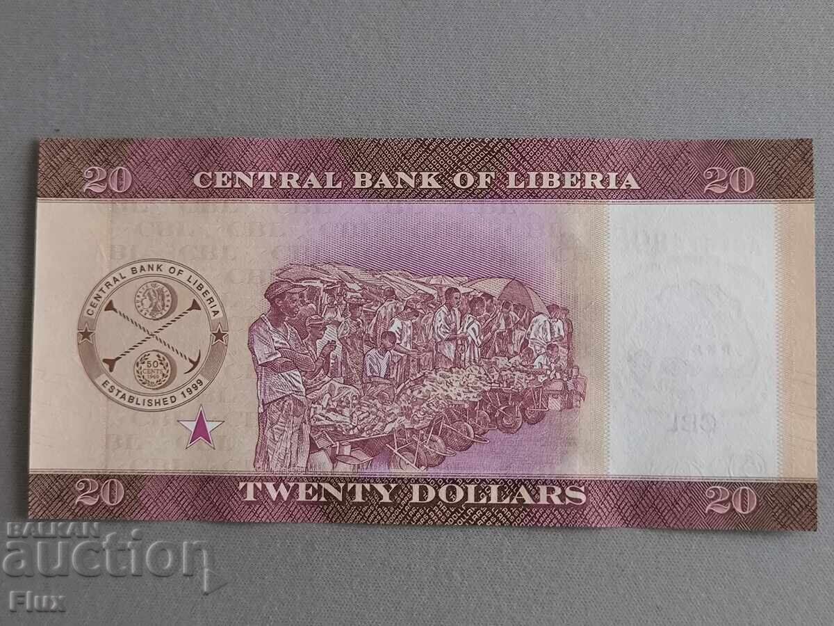 Bancnotă - Liberia - 20 dolari UNC | 2022 cu preț € 2.30 | 4.50 BGN