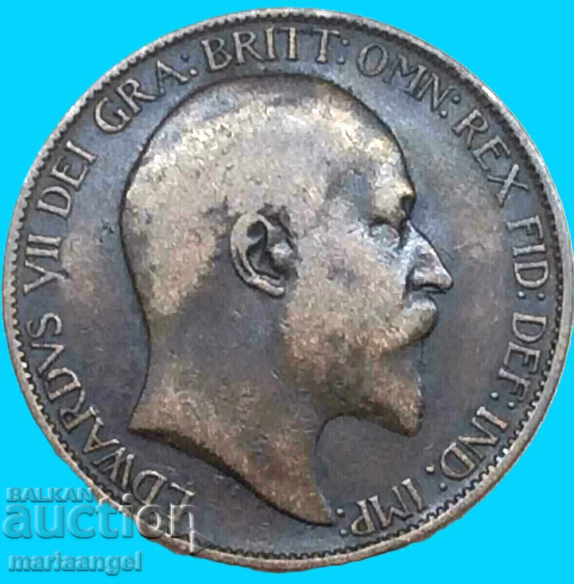 Μεγάλη Βρετανία 1/2 δεκάρα 1910 Edward VII - αρκετά σπάνιο - 7