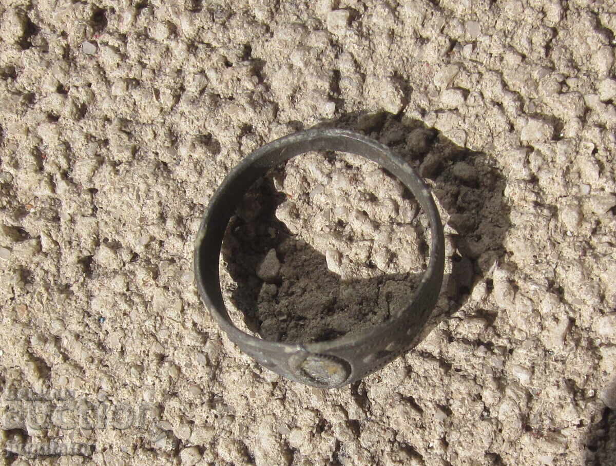 автентичен Български Възрожденски пиринчен пръстен - 5