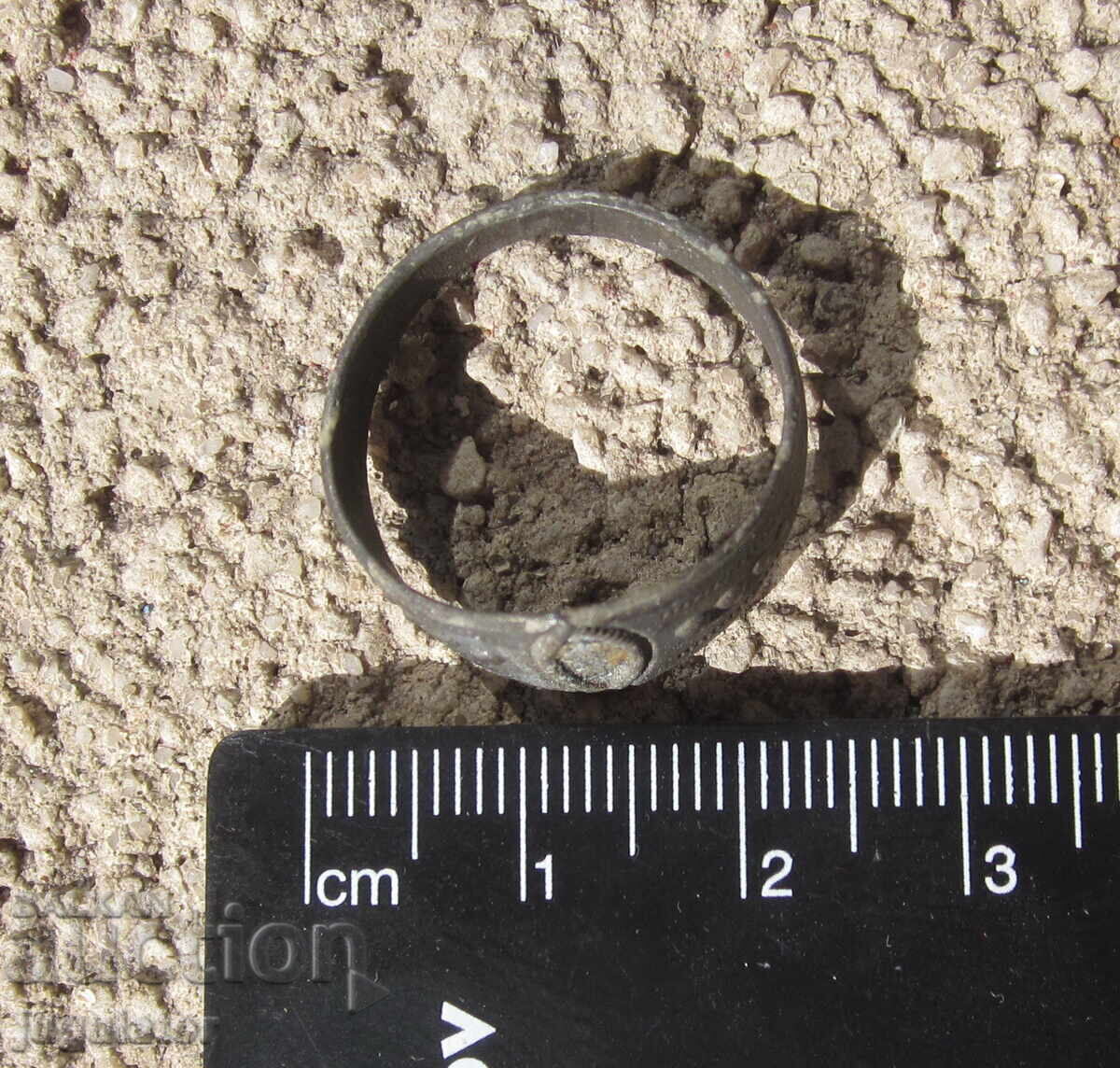 автентичен Български Възрожденски пиринчен пръстен - 6