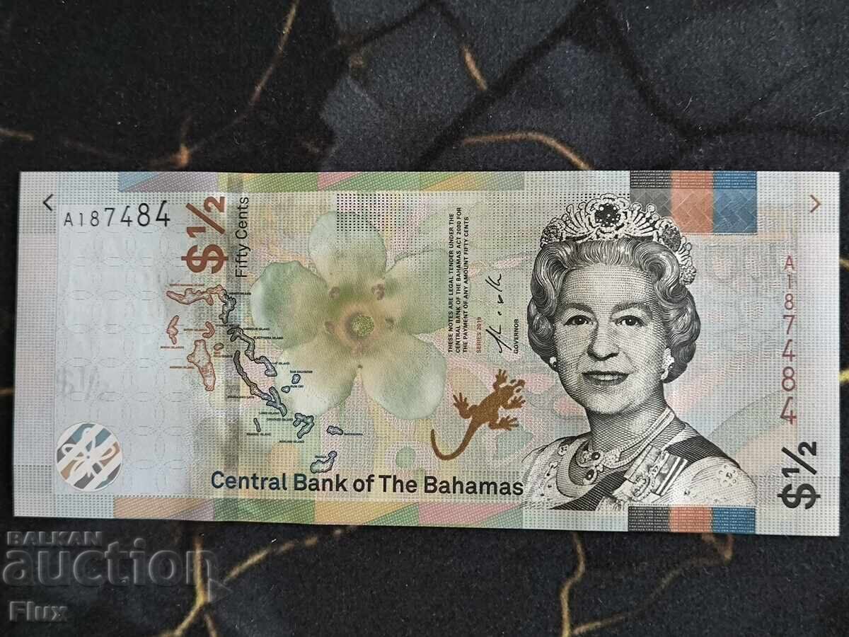 Bancnotă - Bahamas - 1/2 (Jumătate) dolar UNC | 2019 Bancnotă - Bahamas - 1/2 (Jumătate) dolar UNC | 2019