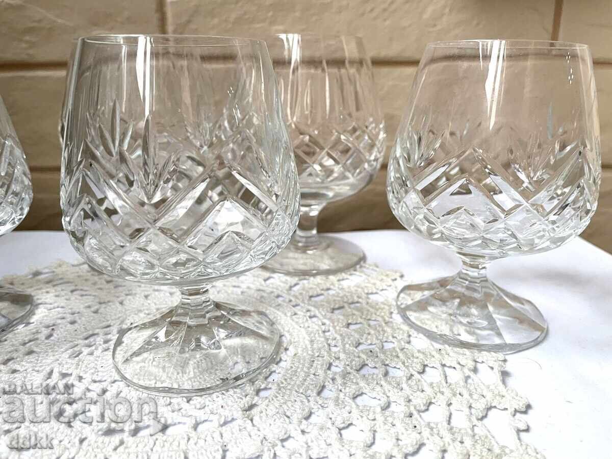 Beautiful crystal glasses from England, 4 pcs - 7