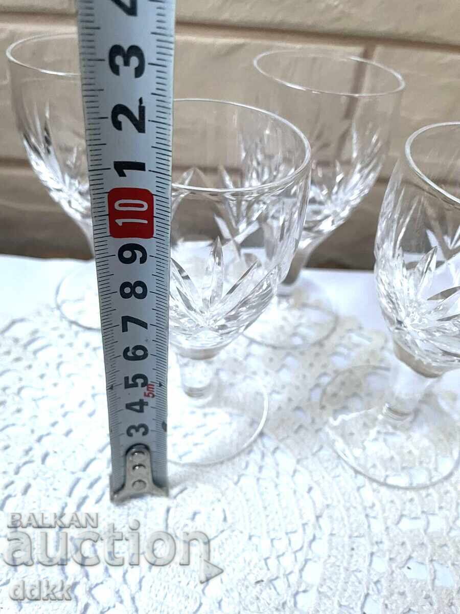 Beautiful crystal glasses from England in excellent condition, 4 pieces with price € 20.00 | 39.12 BGN