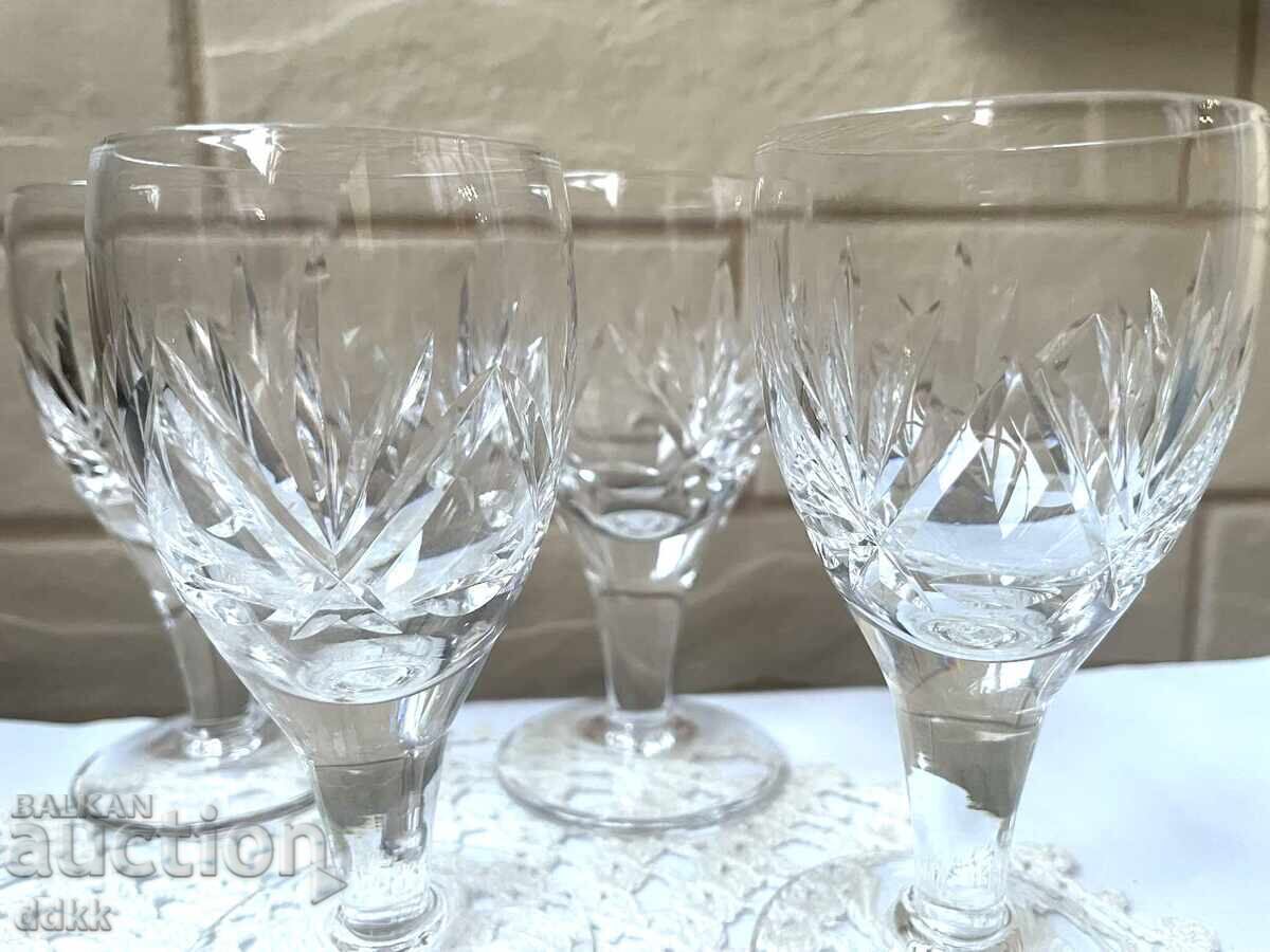 Beautiful crystal glasses from England in excellent condition, 4 pieces - 5