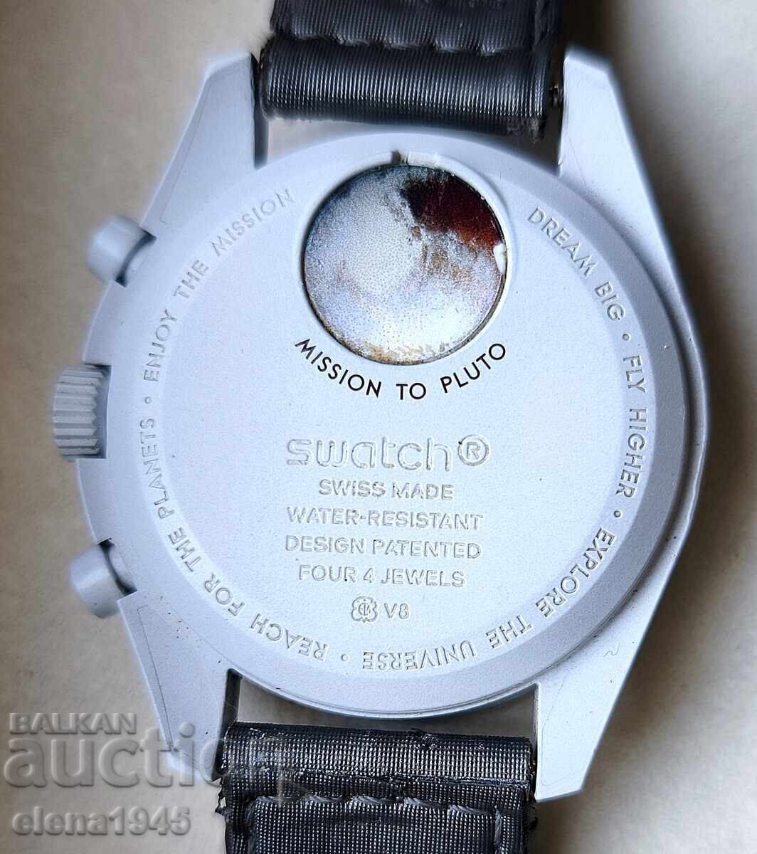 Auction  Swatch x Omega Bio Ceramic Moonswatch Mission to Pluto