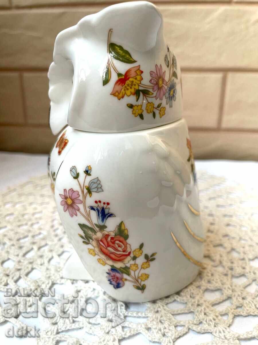 AYNSLEY όμορφο κουτί - κουκουβάγια από λεπτή πορσελάνη κόκκαλου - 5