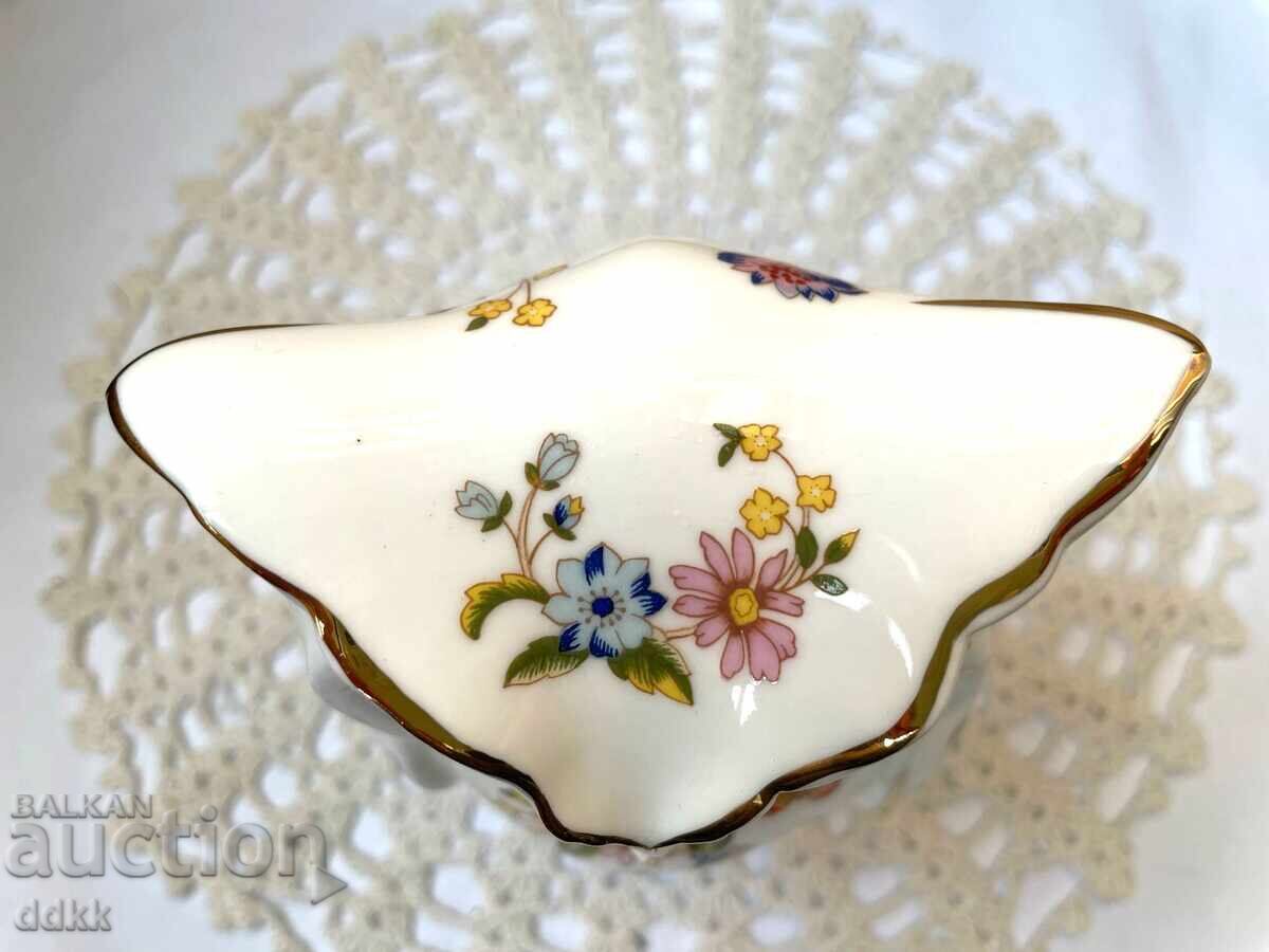 AYNSLEY όμορφο κουτί - κουκουβάγια από λεπτή πορσελάνη κόκκαλου - 7