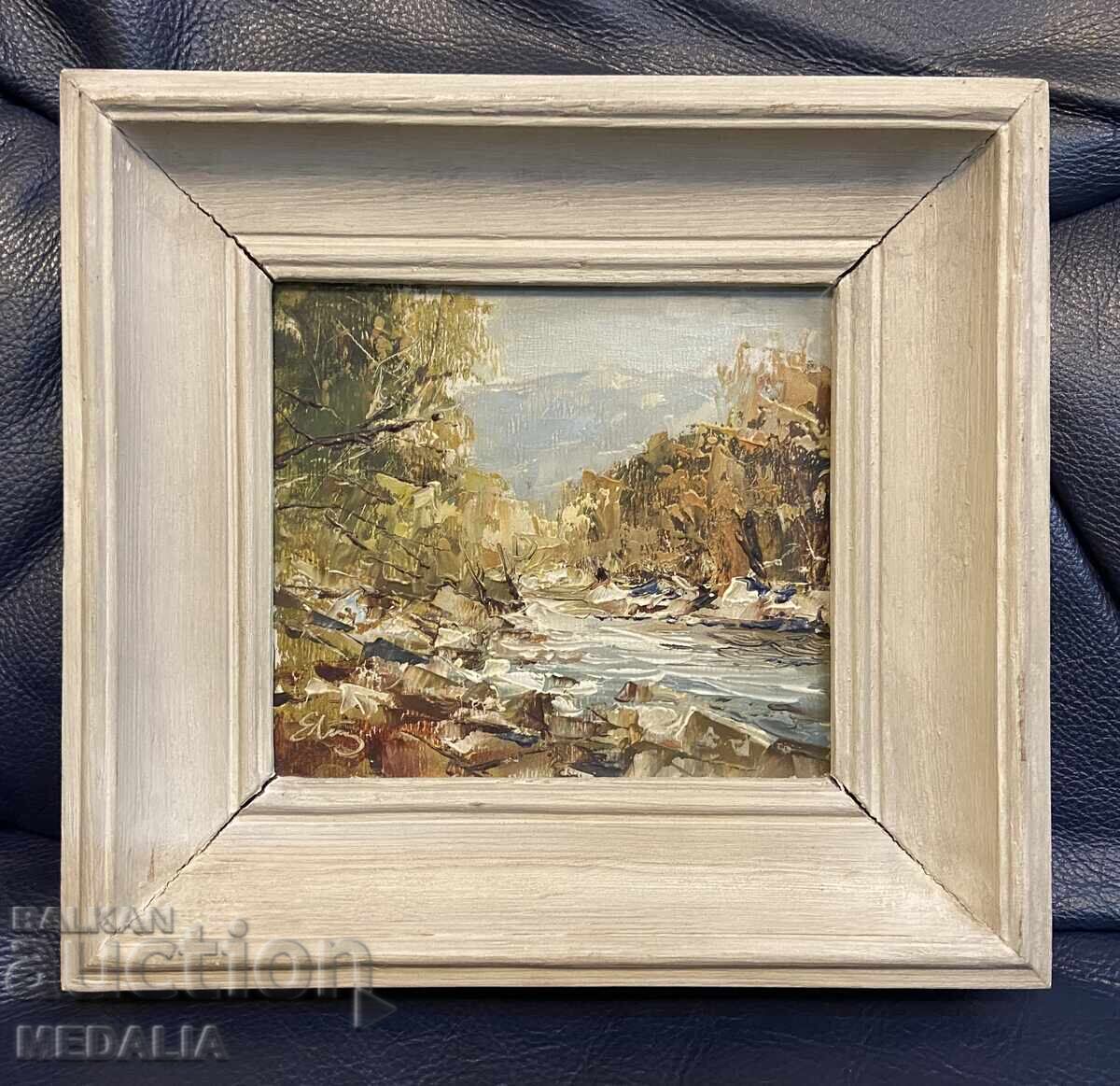 Παράδοση Evgeni Tomov - παρτίδα από τρία τοπία - ελαιογραφίες - υπογεγραμμένα