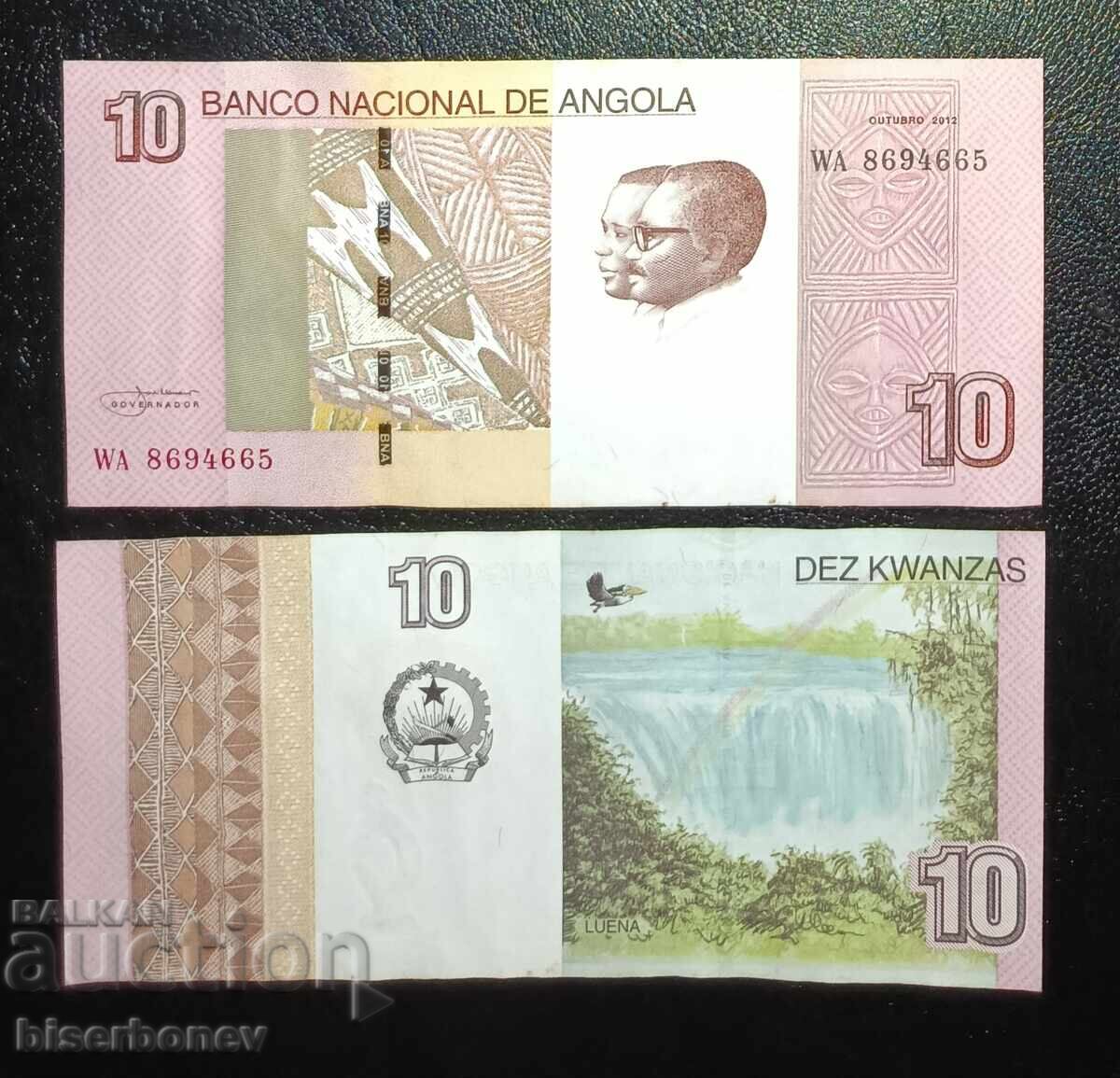 Angola, Ангола, 10 кванзи 2012 г, аUNC /c