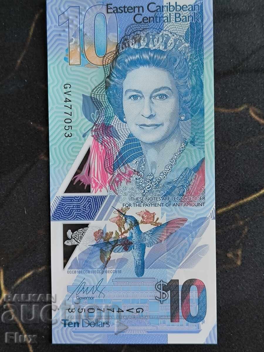 Τραπεζογραμμάτιο - Ανατολική Καραϊβική - 10 δολάρια UNC | 2019 με τιμή € 14.00 | 27.38 BGN