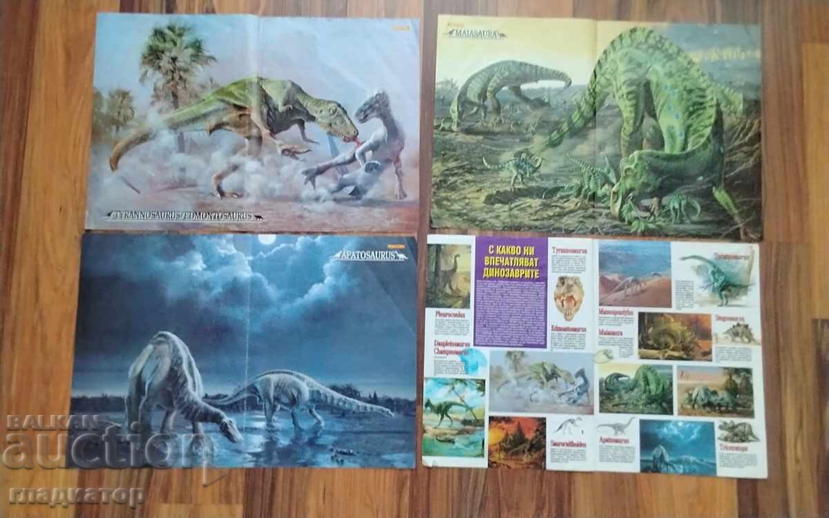 Licitație Revista Popcorn POPCORN trei afișe duble cu dinozauri