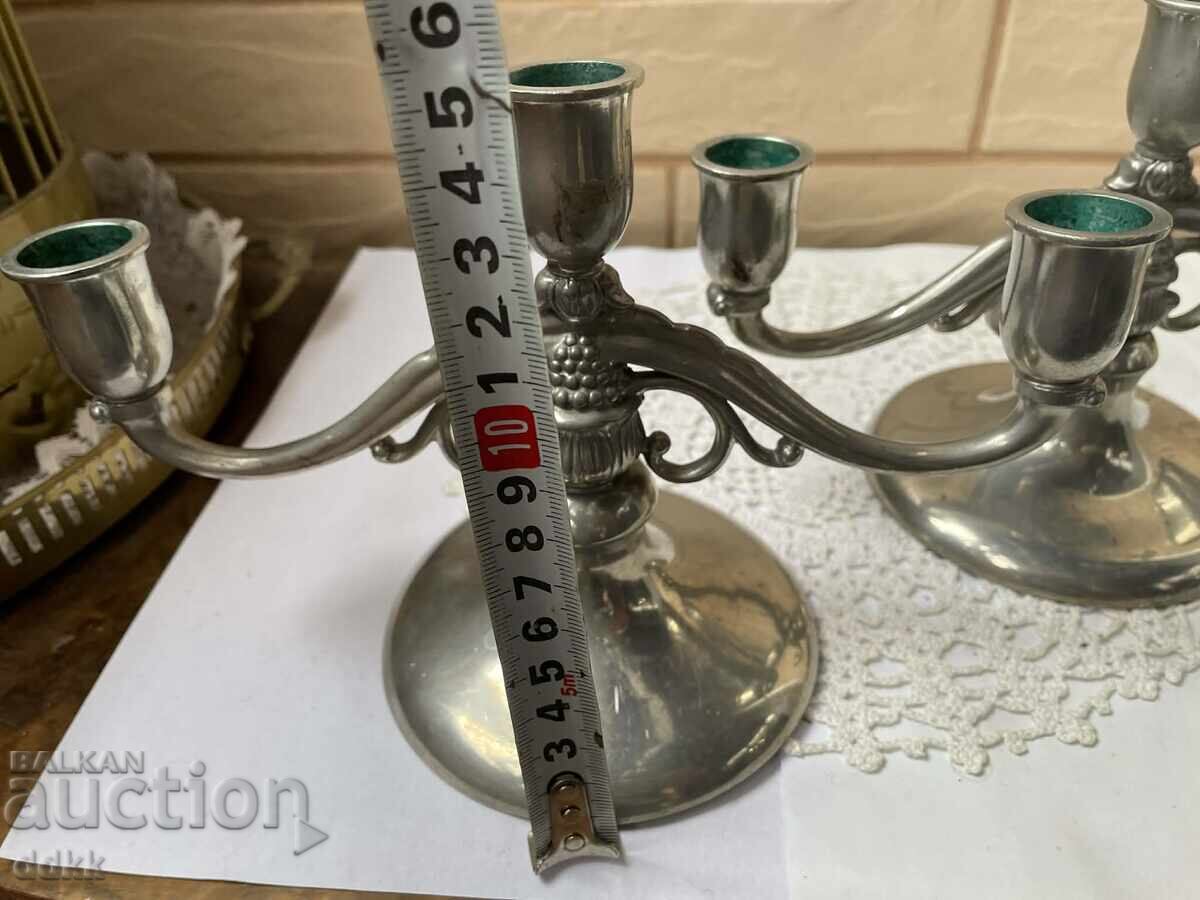 Beautiful triple candlesticks from England, made of colored metal with price € 25.00 | 48.90 BGN