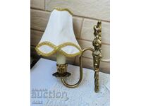 Красива месингова лампа за стена от Англия