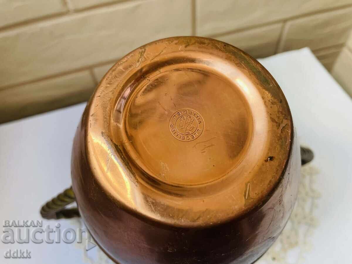 Frumoasă amforă din cupru și alamă - 7