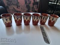 Неизползвана стара троянска керамика. Чашки за греяна ракия.