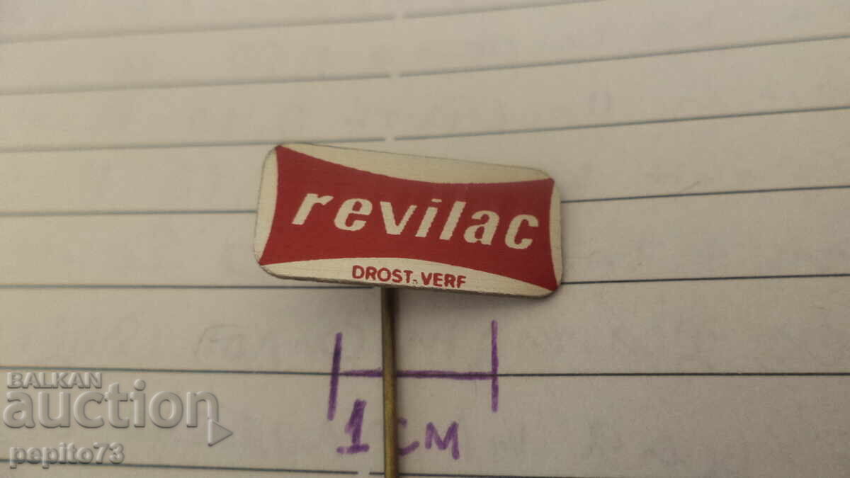 Znachka reklamna ,Revilac,marka boya i lacuri cu preț € 1.00 | 1.96 BGN