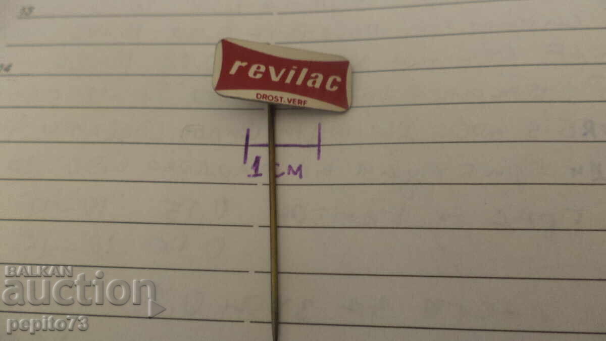 Licitație Znachka reklamna ,Revilac,marka boya i lacuri