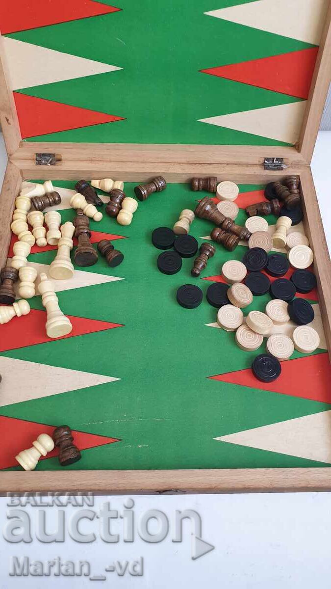 Old chess, backgammon and checkers with price € 35.00 | 68.45 BGN