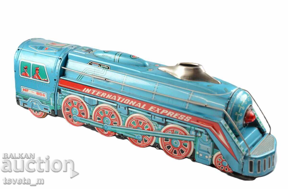 Αντίκα μεταλλικό παιχνίδι τρένο International Express με τιμή € 12.00 | 23.47 BGN