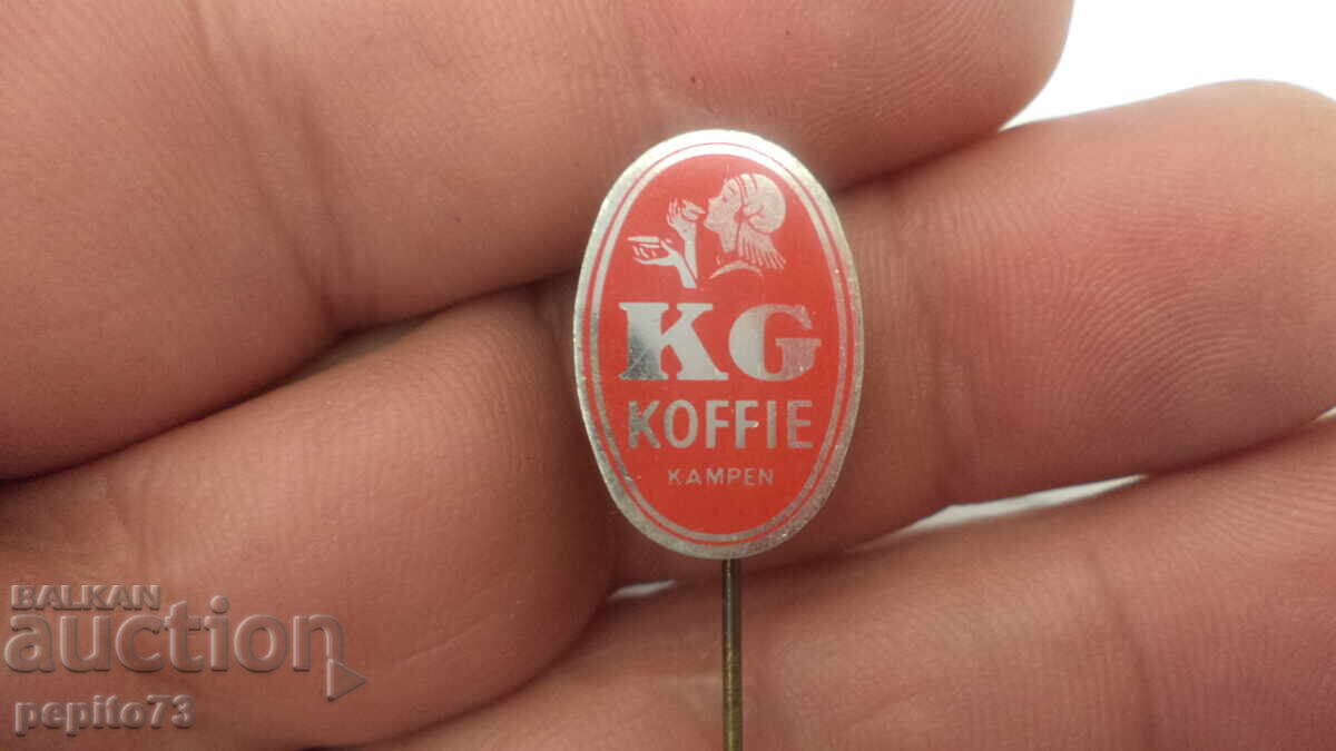 Semn de marcă publicitară, KG Koffie, companie de prăjire a cafelei