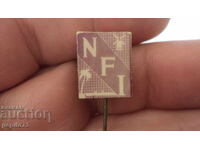 Advertising badge, N.F.I., fish industry company