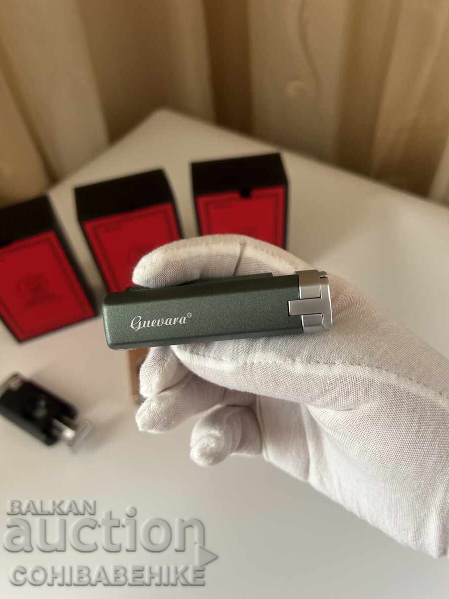 Луксозна запалка за пури Guevara с резачка – 3 цвята, подаръ - 5