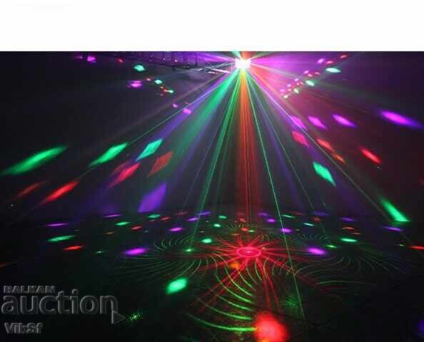 Lumină laser LED puternică, discotecă, fluture dublu - 6
