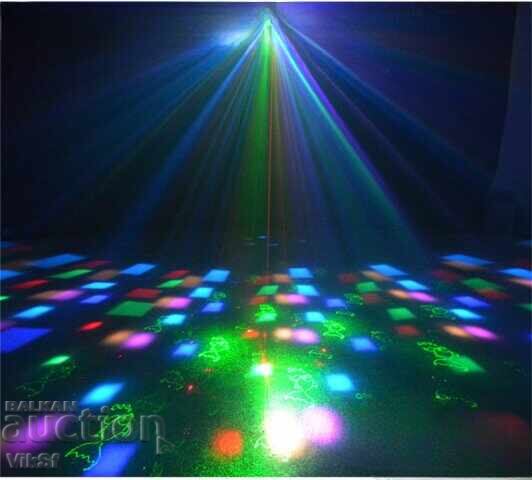 Lumină laser LED puternică, discotecă, fluture dublu - 7
