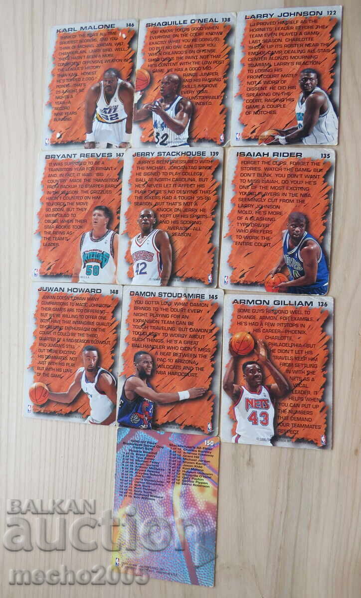 Licitație CARTE DE BASCHET 9 buc