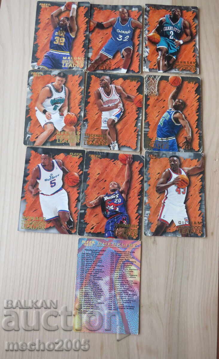 CARTE DE BASCHET 9 buc