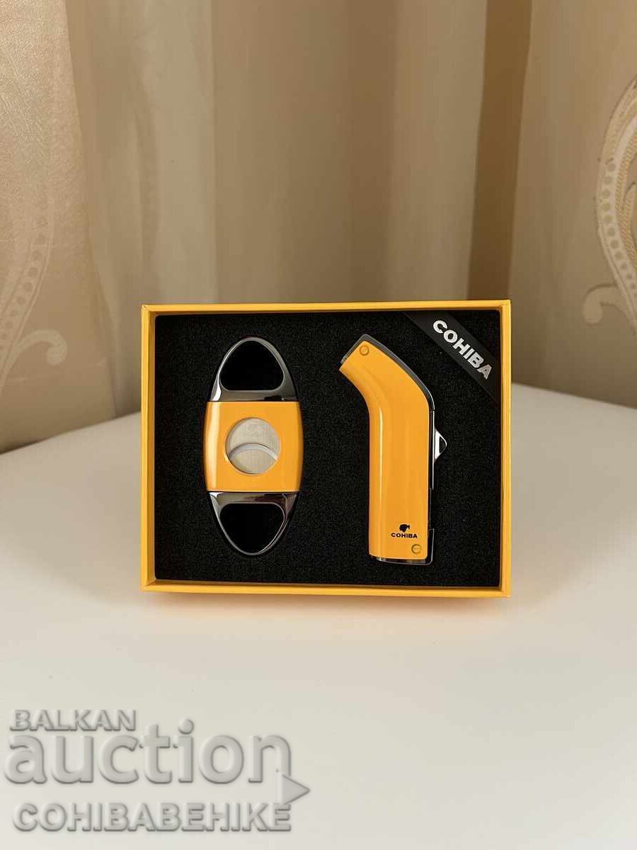 Set cadou Cohiba – brichetă și ghilotină pentru trabucuri